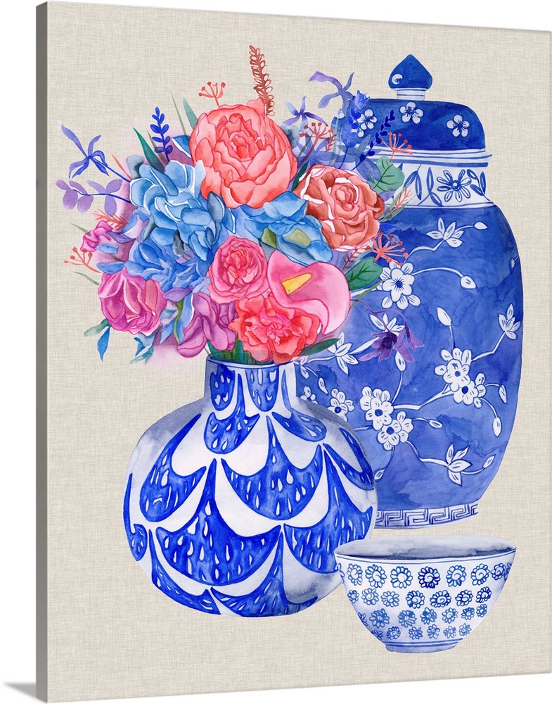Delft Blue Vases I