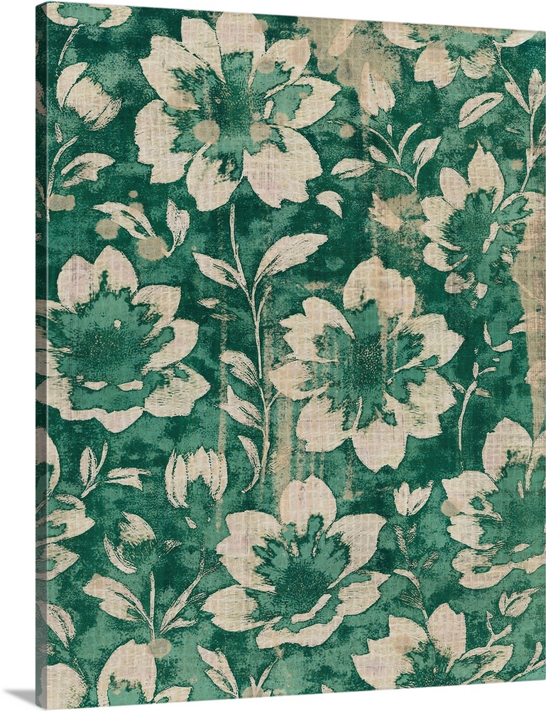 Emerald Floral Tapestry I