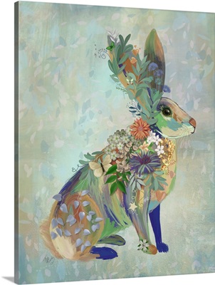 Fantastic Florals Hare, Sitting