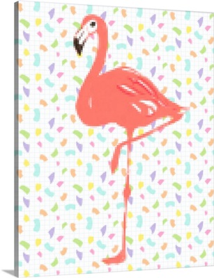 Flamingo Pixel Party I