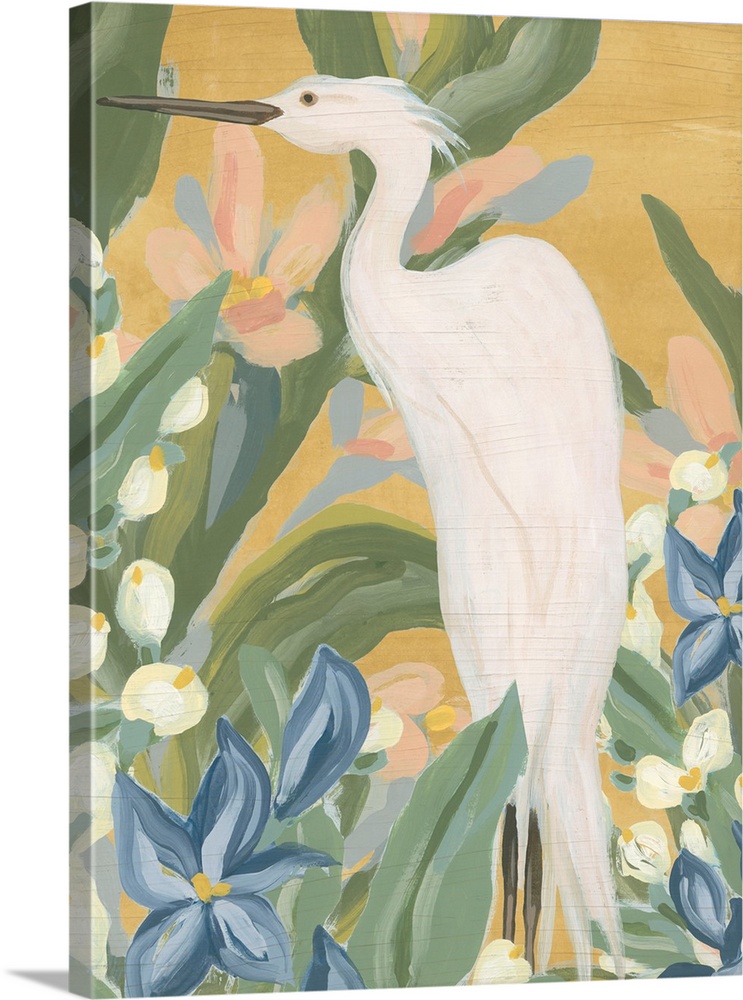Floral Egret I