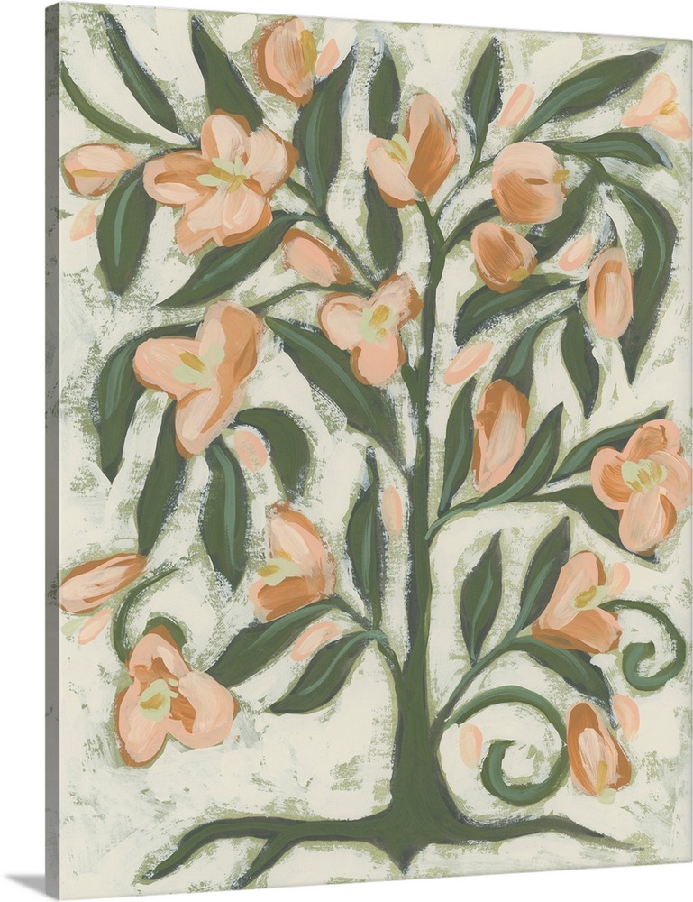 Folk Peach Blossoms I