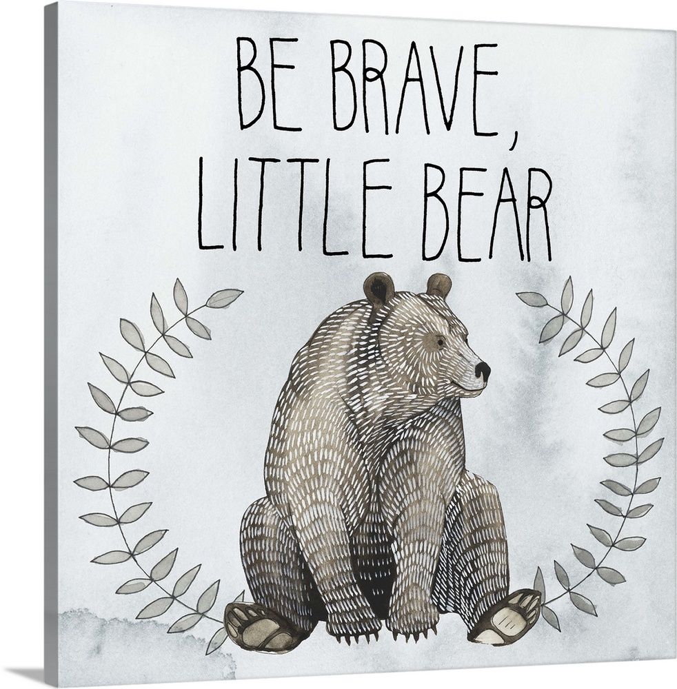 Contemporary watercolor artwork of woodland animals and handlettered sentiments.