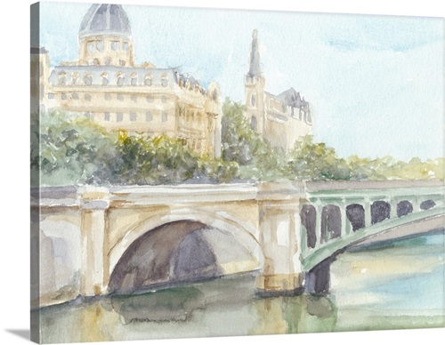French Bridge Study - Canvas Print - 36"x27"