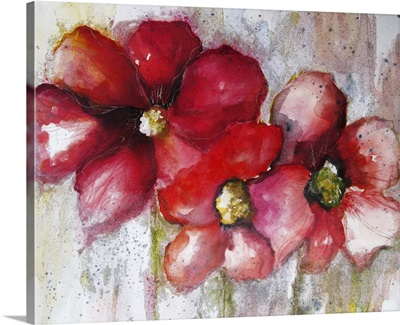 Fuchsia Poppies I