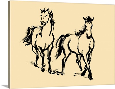 Gestured Horses In Motion III