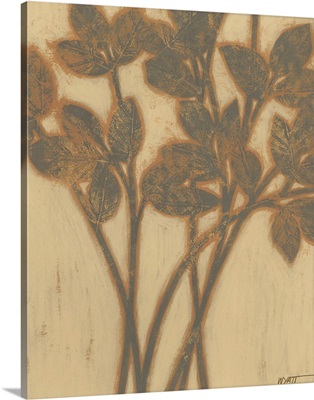 Gilded Grey Leaves II