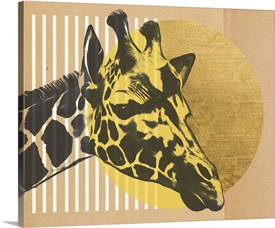 Gold Geometric Giraffe II