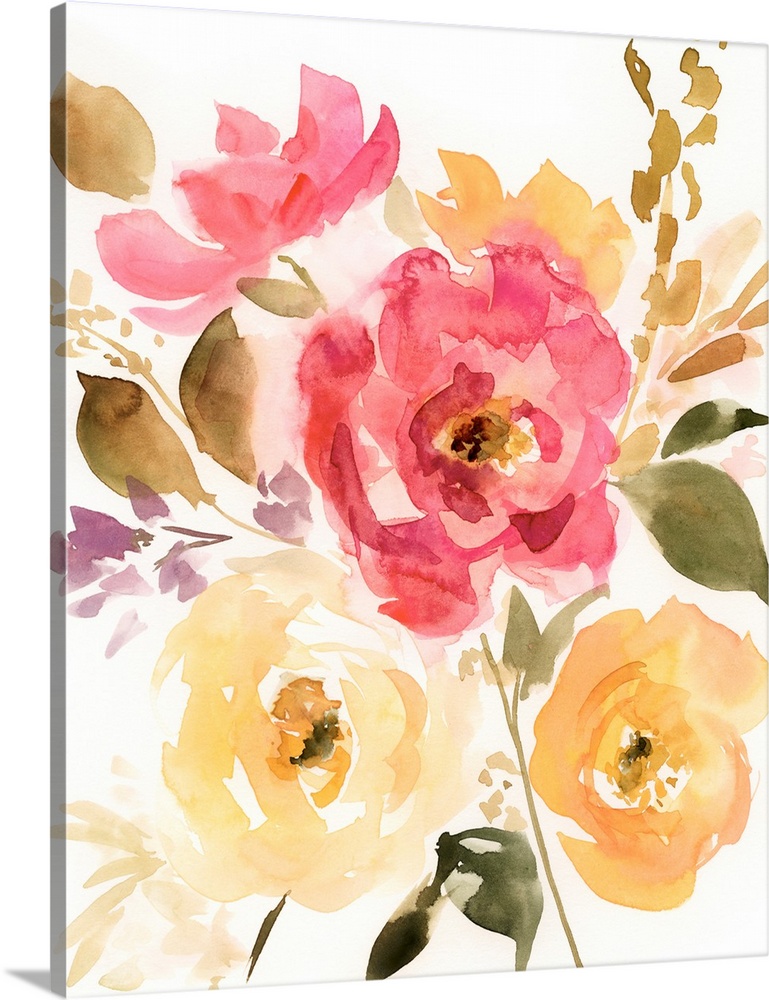 Golden Blush Blossoms I