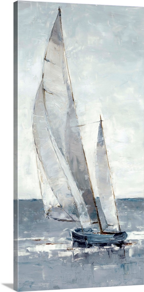 Sailboats possess a timeless elegance, and this beautiful portrait will add a touch of nautical sophistication to any room...