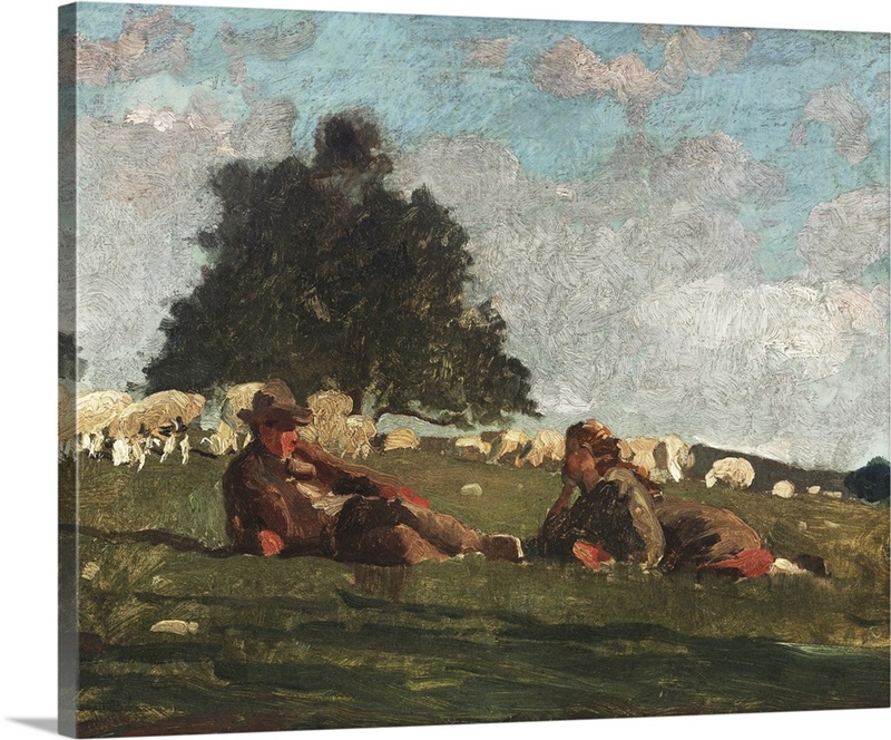 Homer's Sheep Countryside I | Great Big Canvas