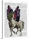 image thumbnail of Decorative artwork of a horse with butterfly wings painted on the page of a book.