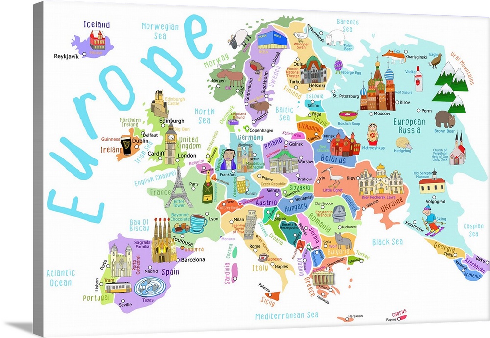 Illustrated Countries Of Europe