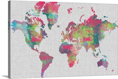 Impasto Map of the World