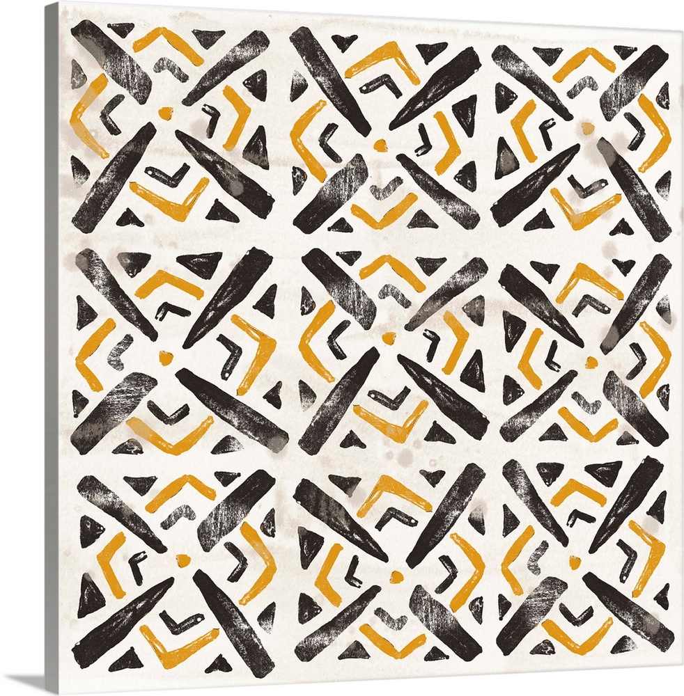 Contemporary painted design inspired by the city of Kitwe in Zambia.
