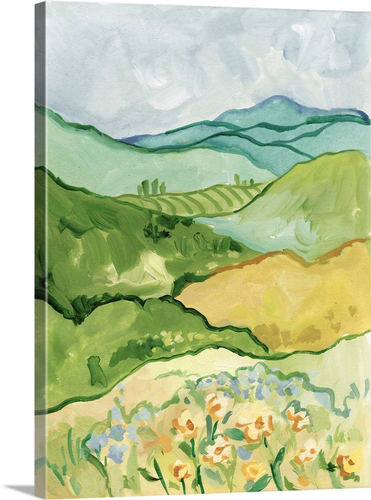 Meadow With Rolling Hills I