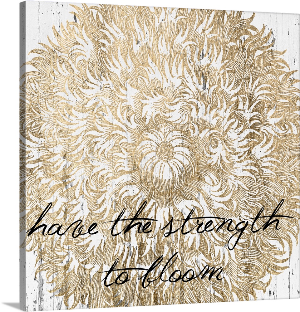 Metallic Floral Quote II