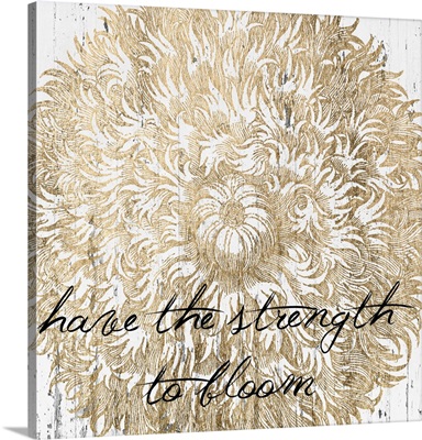 Metallic Floral Quote II