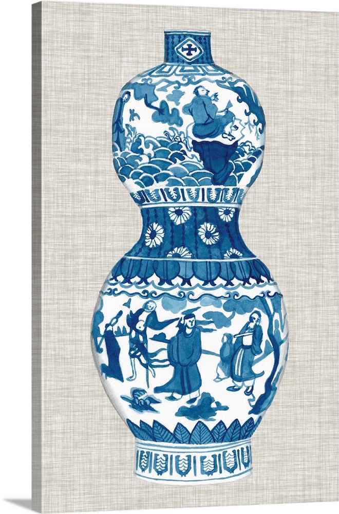 Ming Vase On Linen IV