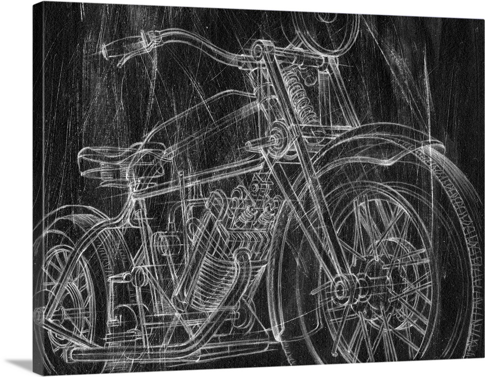 Motorcycle Mechanical Sketch I