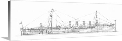 Navy Light Cruiser Sketch
