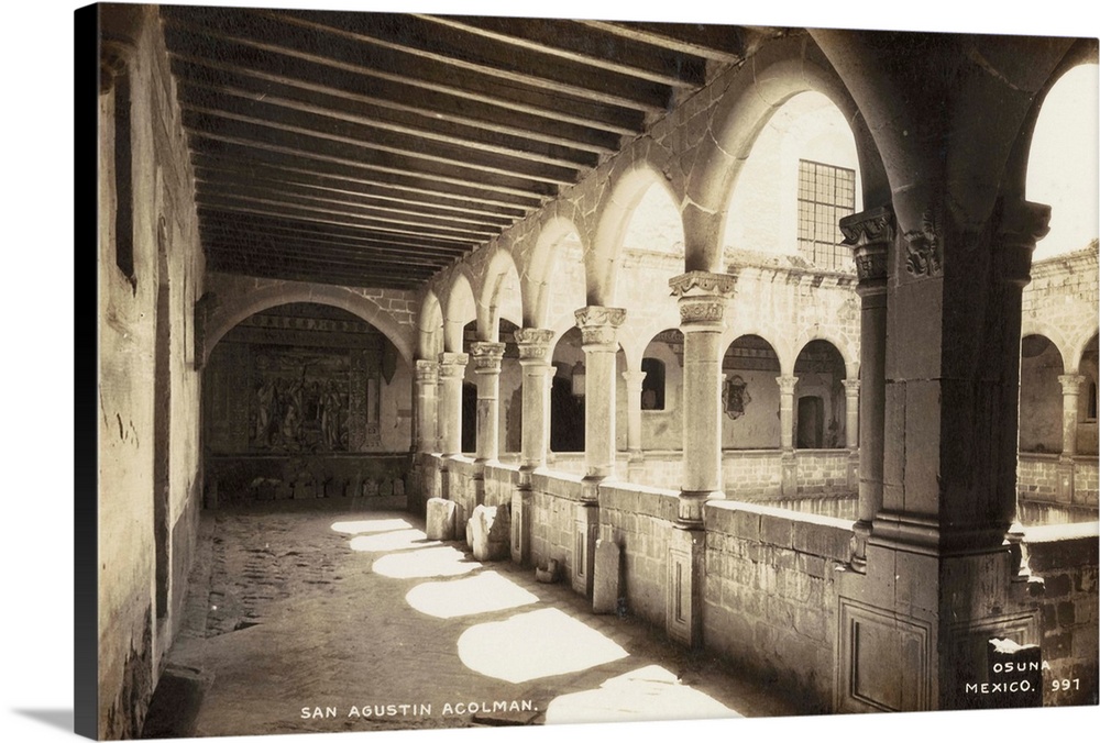 Photograph of the atrium in ex-convent of San Agustin de Acolman, Mexico.