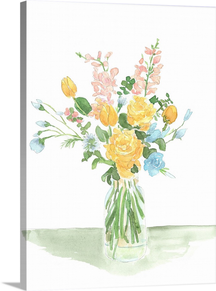 Pastel Bouquet Of Flowers I