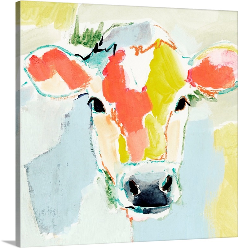 Pastel Cow I | Great Big Canvas