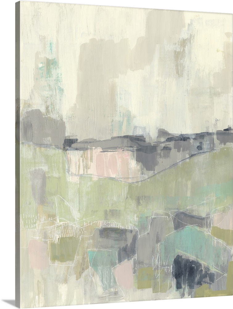 Abstract pastel landscape.