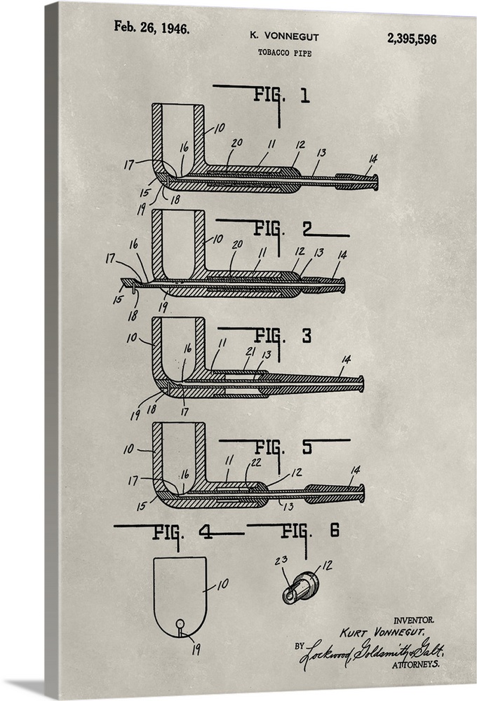 Vintage patent illustration of a pipe.