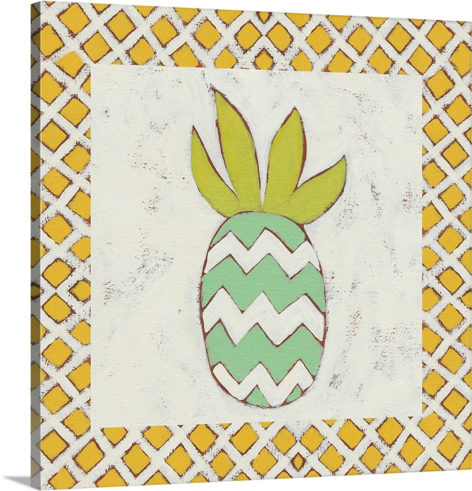 Tropical decor with a fun pineapple motif.