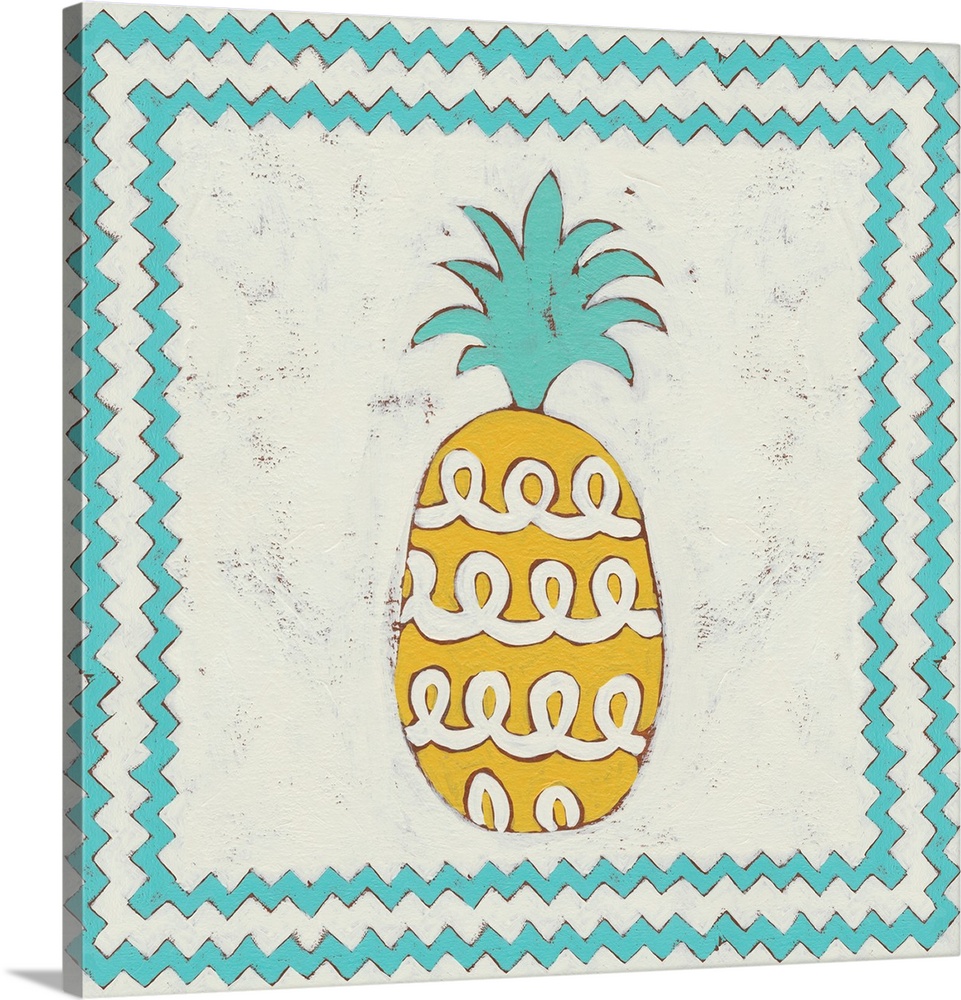 Tropical decor with a fun pineapple motif.