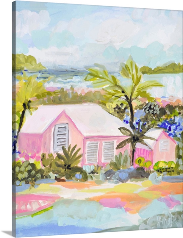 Pink Bungalow Island Wall Art, Canvas Prints, Framed Prints, Wall Peels