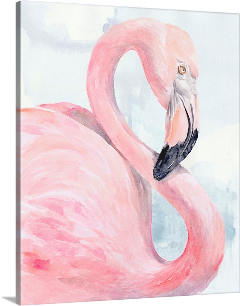 Pink Flamingo Portrait I