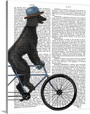 Poodle on Bicycle, Black