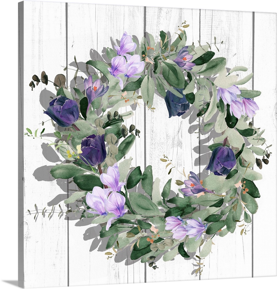Purple Tulip Wreath II