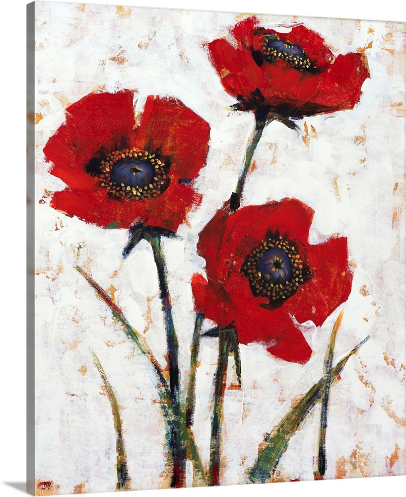 Red Poppy Fresco II Wall Art, Canvas Prints, Framed Prints, Wall Peels ...