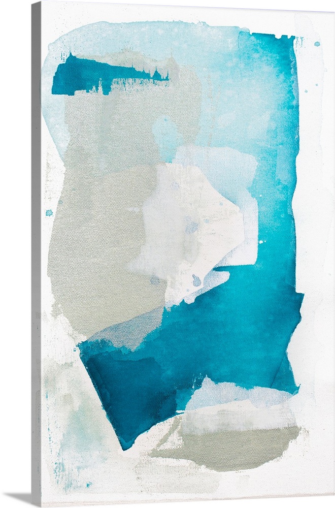 Contemporary abstract artwork using muted colors against a neutral background.
