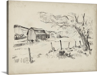 Sketched Barn View II