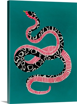 Beautiful big tits brunette and giant snake in the mirror posters for the  wall • posters pattern, fauna, design