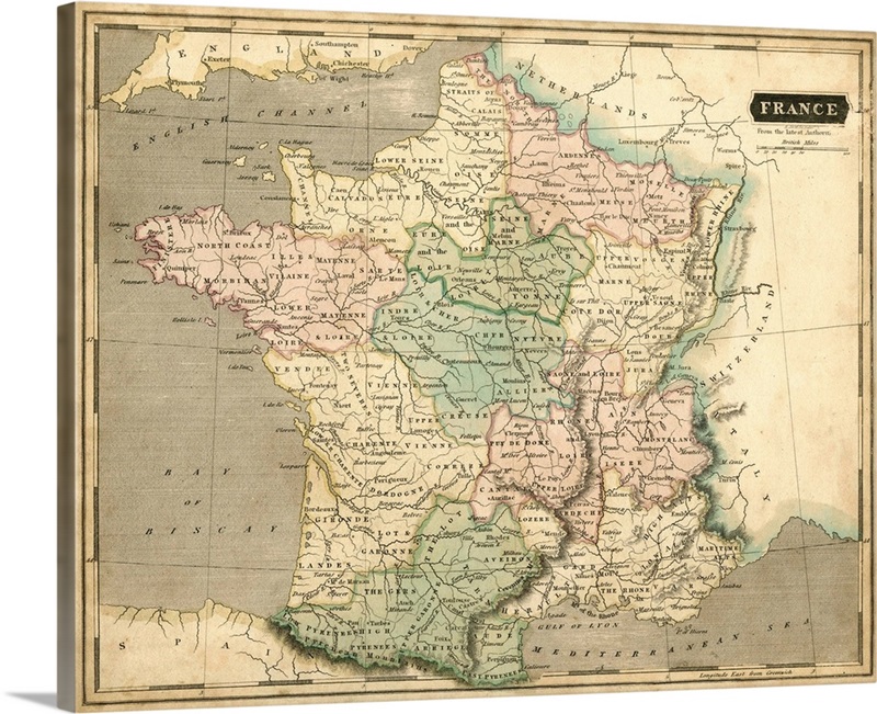 Thomson's Map of France | Great Big Canvas