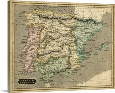 Thomson's Map of Spain and Portugal