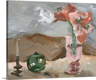 Vase Of Pink Flowers II