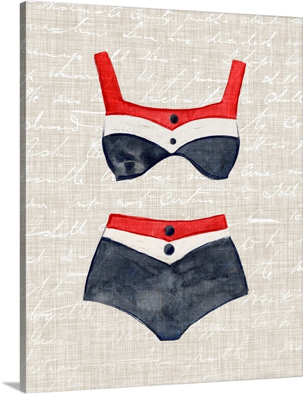 Vintage Swimming I | Great Big Canvas