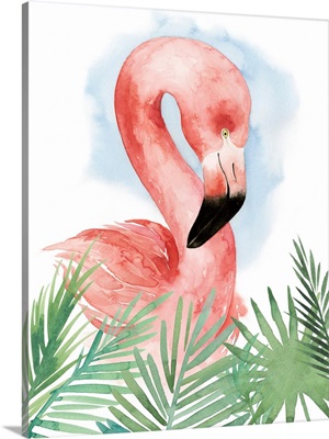 Watercolor Flamingo Composition I