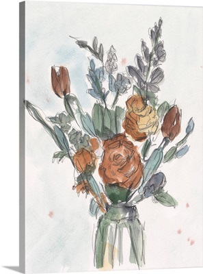 Watercolor Floral Arrangement II