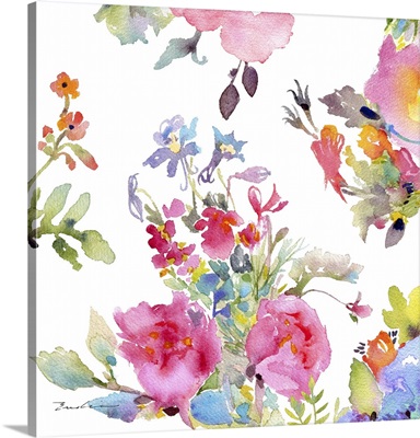 Watercolor Flower Composition I