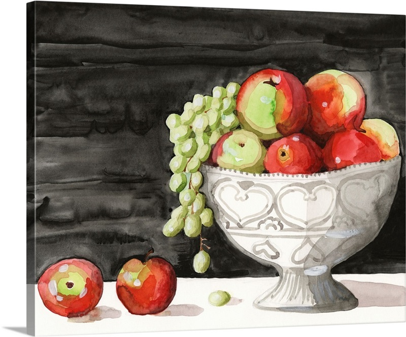 fruit bowl art drawing