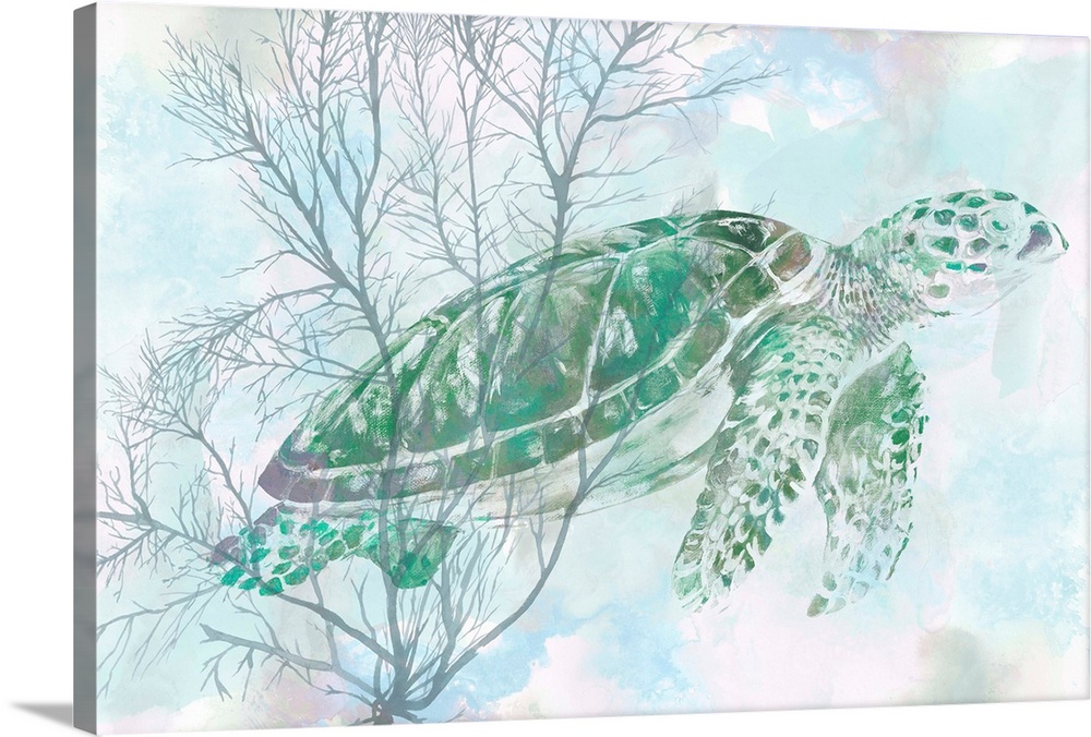 Watercolor Sea Turtle I