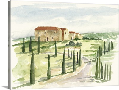 Watercolor Tuscan Villa I